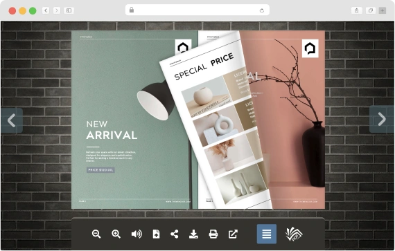 Bottom Center Toolbar Style PDF Viewer