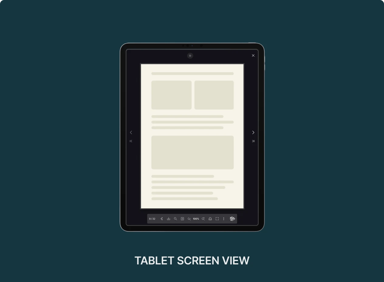 Tablet Screen View