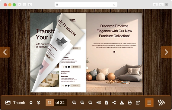Bottom full width toolbar PDF Viewer