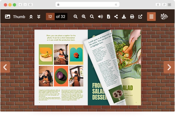 Top full width toolbar PDF Viewer