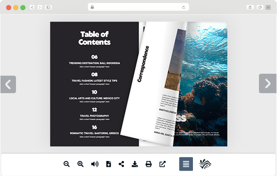 Aqua White Theme PDF Viewer