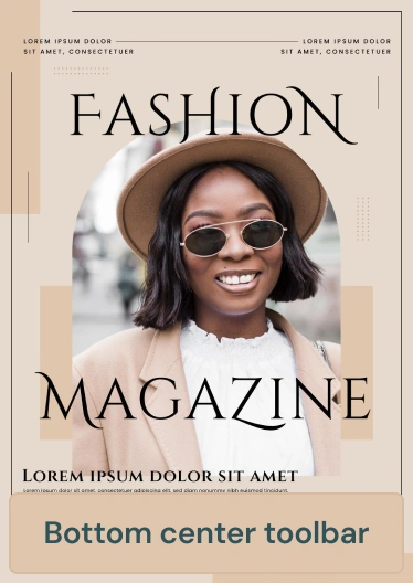 Bottom Center Toolbar Bookshelf