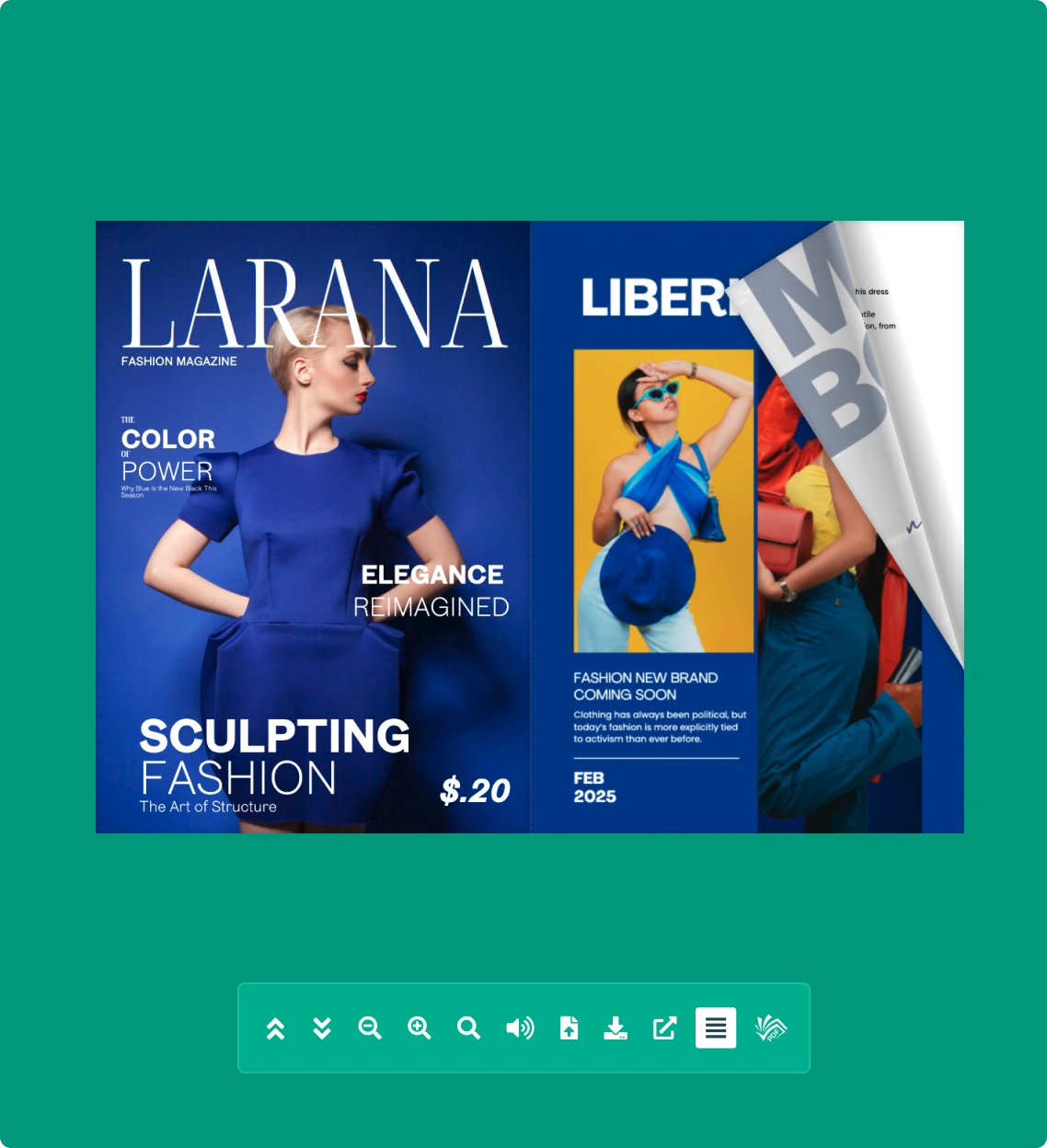 Sea Green Color Scheme  PDF Viewer