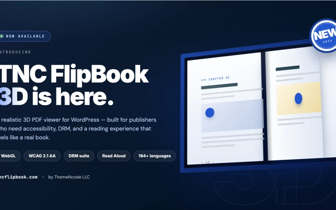 TNC FlipBook 3D Is Here: Realistic 3D PDF Viewer for WordPress