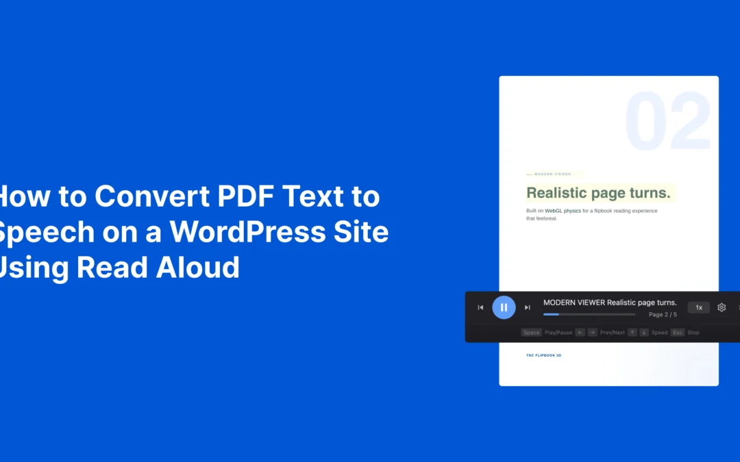 How to Convert PDF Text to Speech on a WordPress Site Using Read Aloud